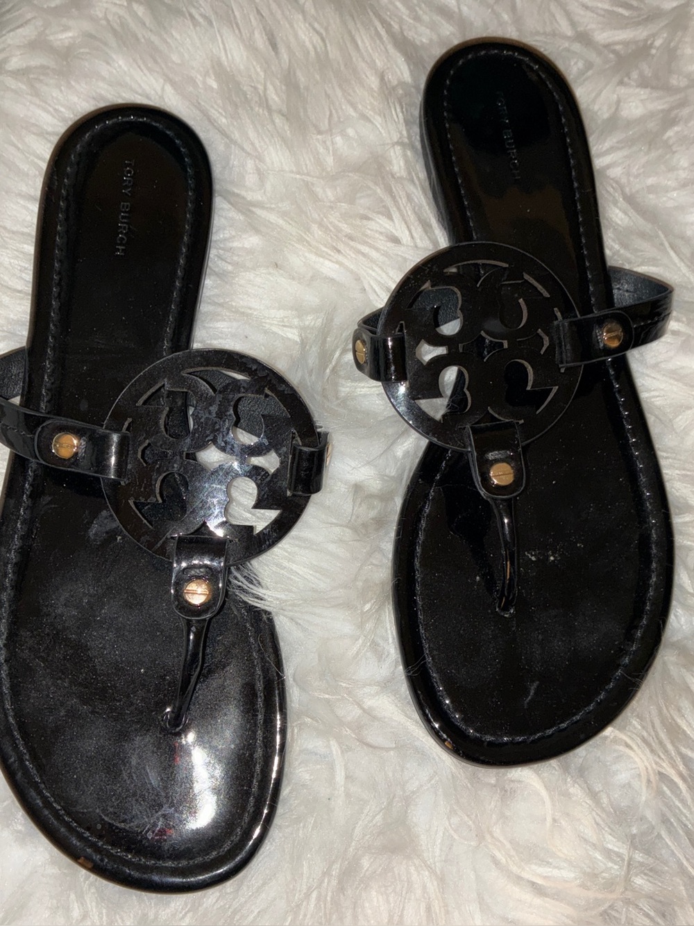 Tory Burch Miller Patent Sandal Sz 12 - Picture 5 of 8